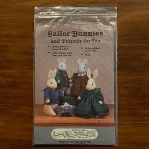 NEW Gooseberry Hill Country Craft Pattern Sailor Bunnies Uncut Cottagecore …